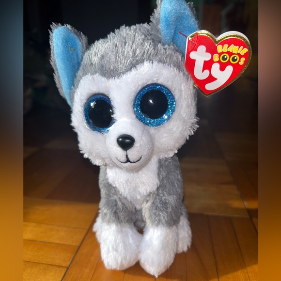 Ty Beanie Boos Slush great wolf Ty Silk Exclusive, 6" Plush - Picture 2 of 7
